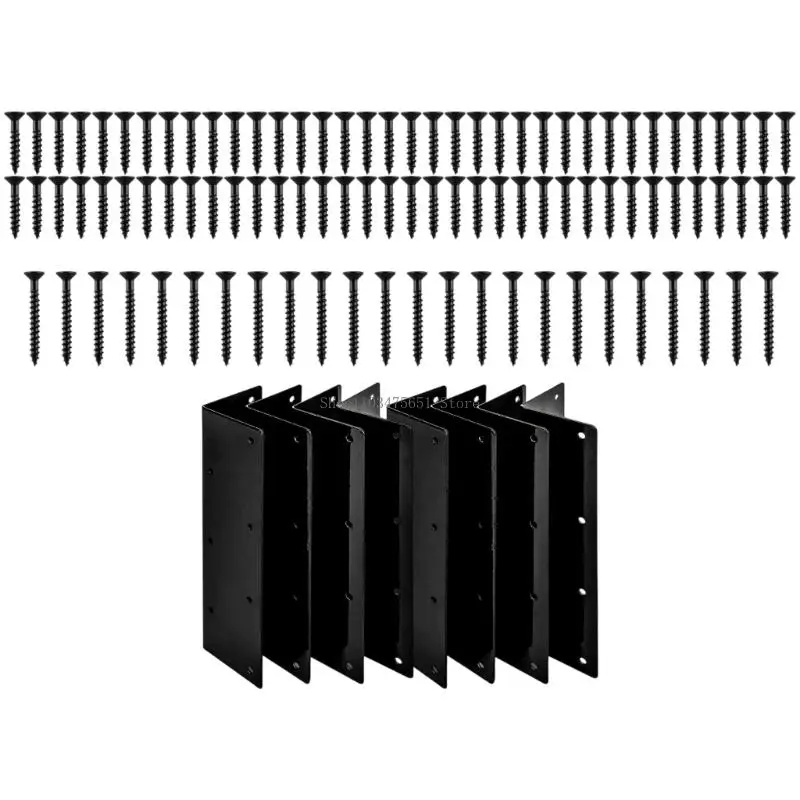  Pack of 4 Metal Garden Bed Corner Brackets Rustproof Stackable Raised Drill Frame with Rounded Edges for