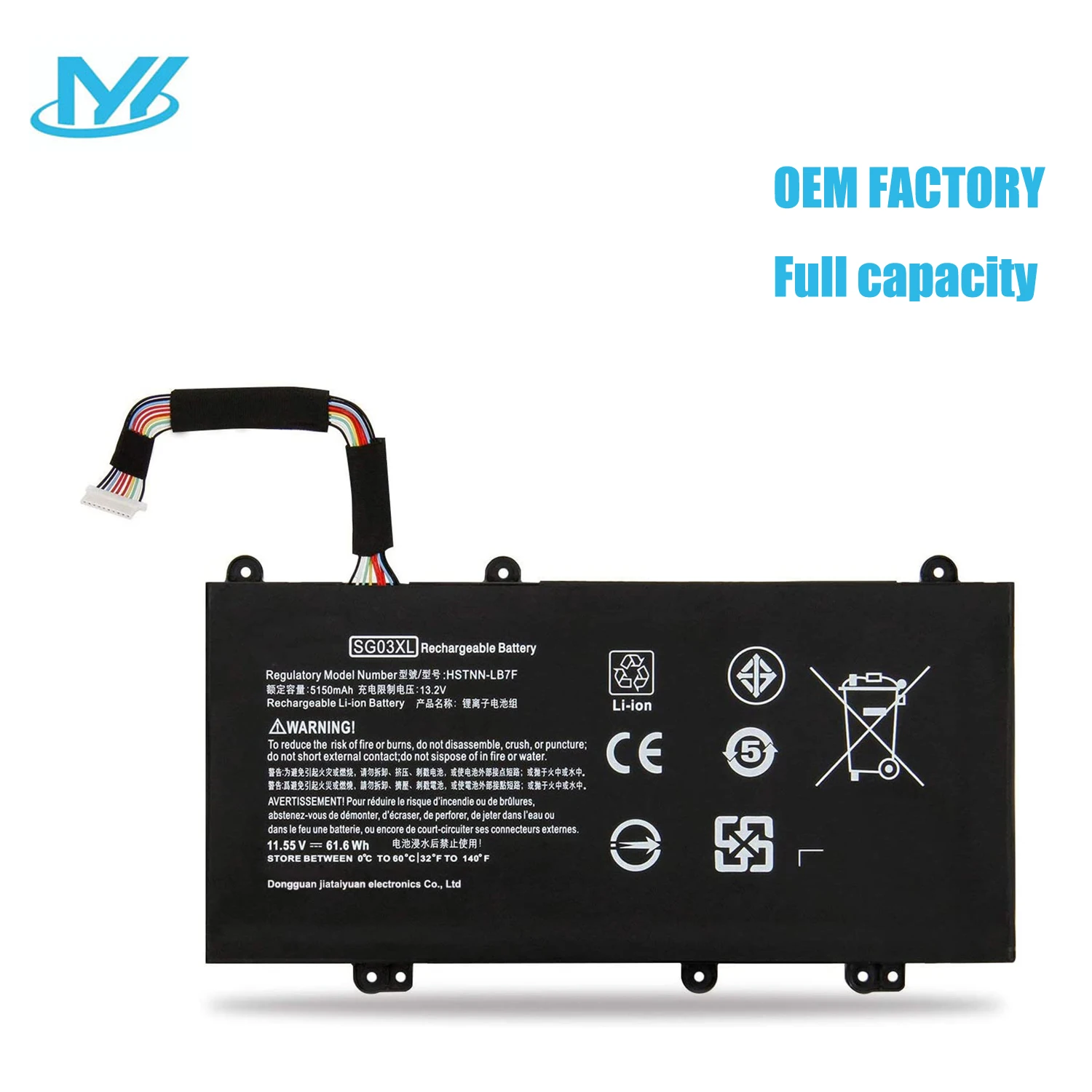 3600MAH SG03XL Laptop Battery Lithiium ion Battery 11.55V 61.6Wh 3680mAh For HP Envy M7U M7-U009DX Battery