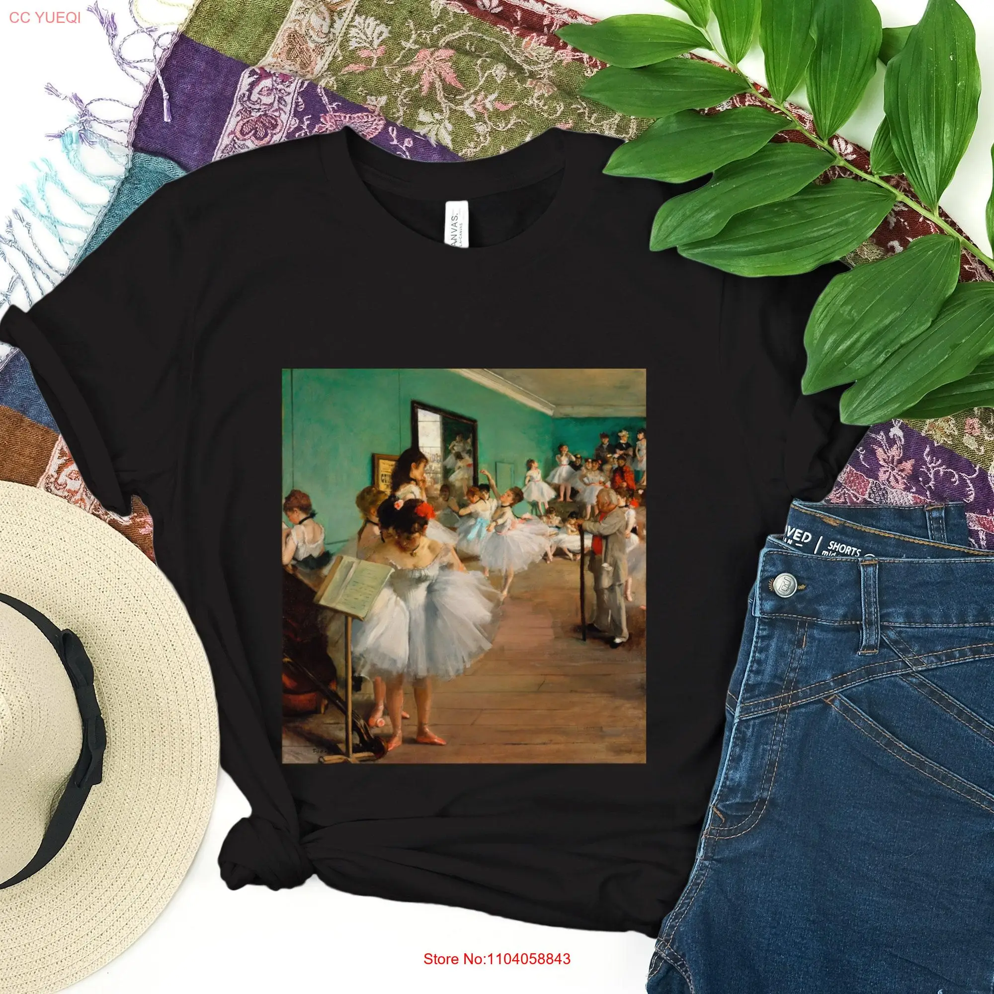 Camiseta de ensayo del BalleT, ropa de estética artística de la bailarina, artistas famosos de Bellas Artes