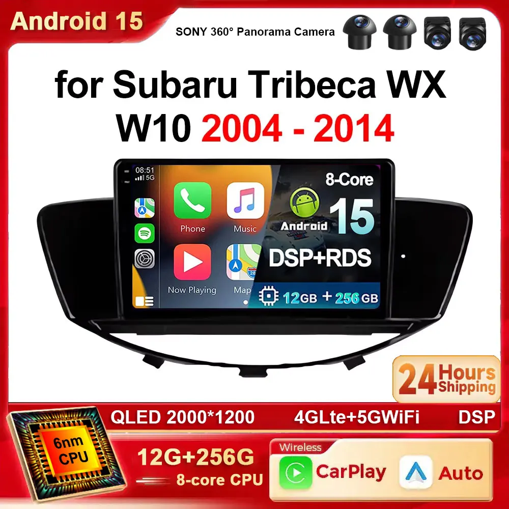 

Android 15 For Subaru Tribeca WX W10 2004 - 2014 Car Radio Multimedia Player Intelligent System GPS Navi 4G WiFi BT Screen DSP