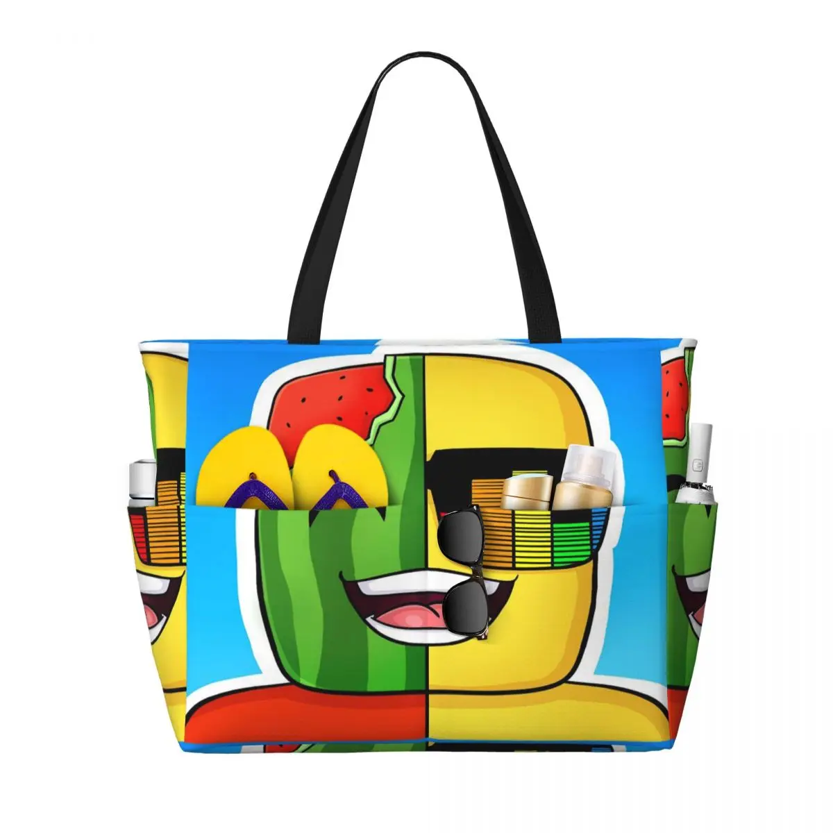 

Sunny And Melon Beach Tote Bag Sport Gym Yoga Duffle Large Tote Bag Women Travel Bag Fitness bag