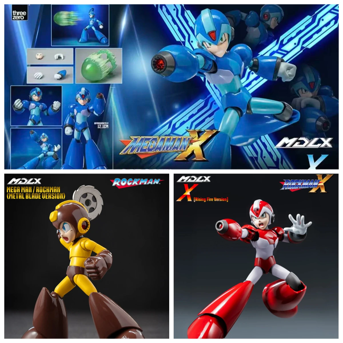 In Stock Threezero MDLX Mega Man X Rockman Highly Articulated Collectible Action Figure Desktop Hobby Display Model Toys Gifts