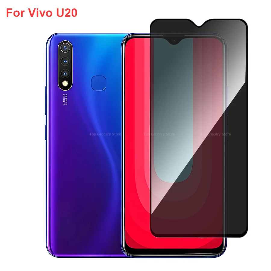 

For Vivo U20 Anti Spy Privacy Tempered Glass Screen Protector Compatible For Vivo U20 Full Cover Screen Phone Film