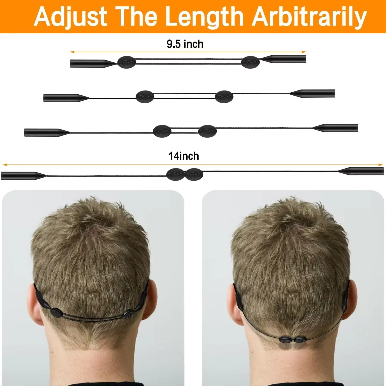 조정 가능한 안경 리테이너, 유니버설 핏 스포츠 선글라스 리테이너, 유니섹스 스트랩 안전 안경 거치대, 대형 라운드 헤드