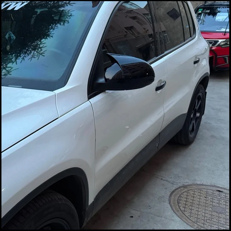 For VW Tiguan MK1 2009-2015 With Horn Rearview Mirror Cover Cap Housing Trim Car Styling Auto Accessories