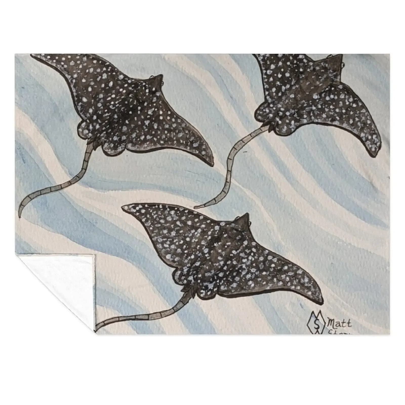 

Spotted Eagle Rays Throw Blanket Thermals For Travel Plaid Decorative Sofas christmas decoration Blankets