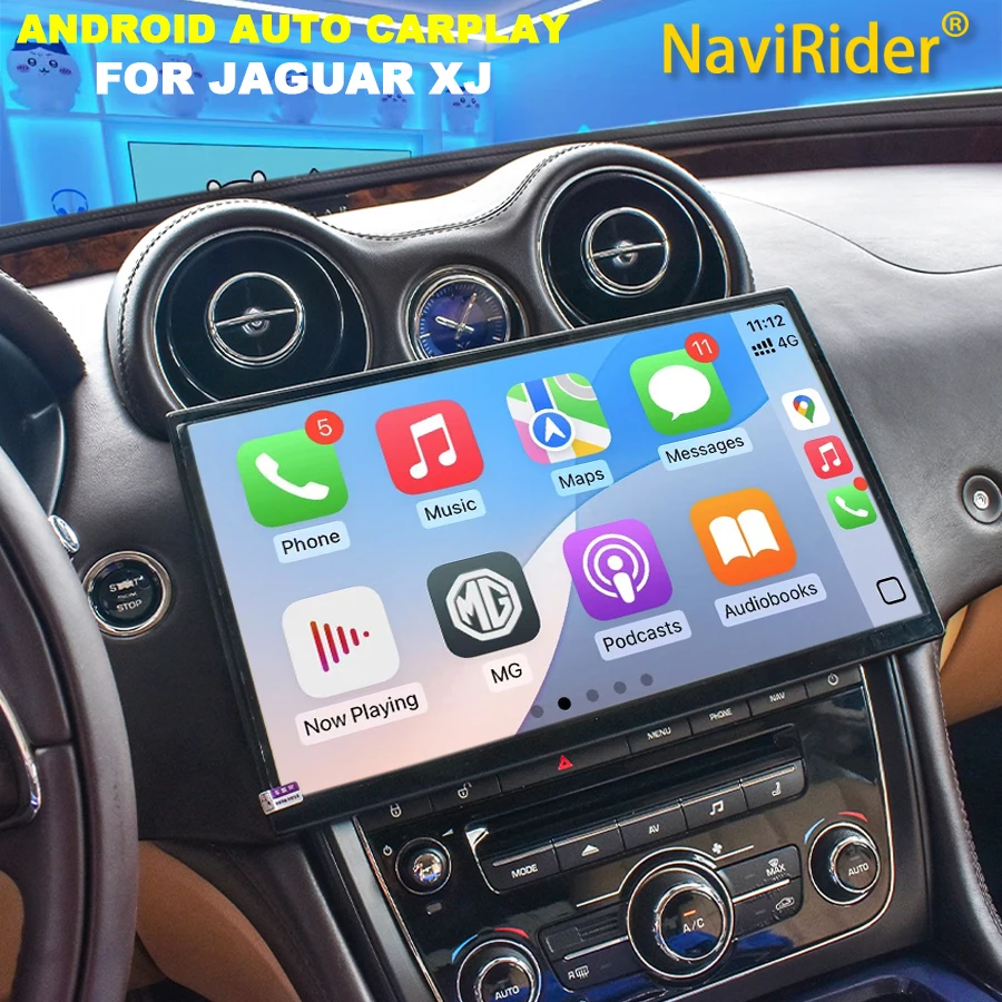 For Jaguar XJ 2010-2019 Android 15 Touch Screen Car Radio Multimedia Video Player Carplay Auto Stereo GPS Navigation Head Unit