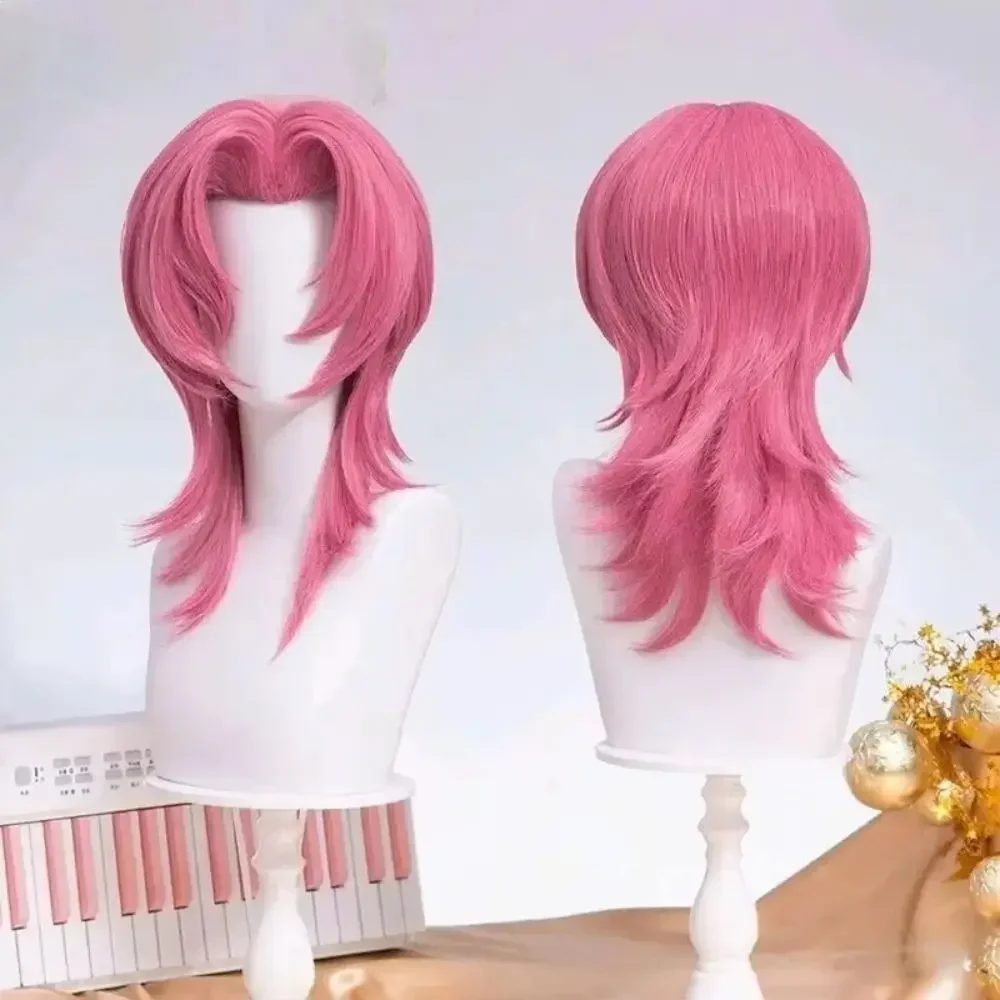 케이팝 데몬 헌터즈 사자 보이즈 진우 베이비 애비 미스터리 로맨스 코스프레 가발 남성용 무료 가발 캡 포함 할로윈 액세서리