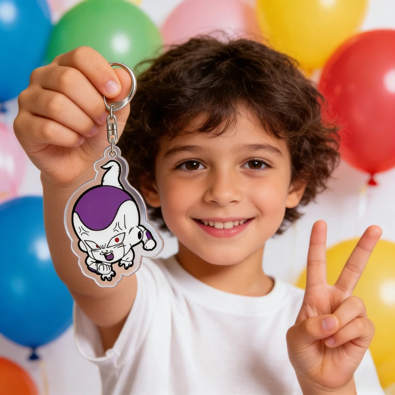 

Hot Anime Dragon Ball Series Keychain Cartoon Characters Creativity Transparent Acrylic Double-sided Printed Keychain