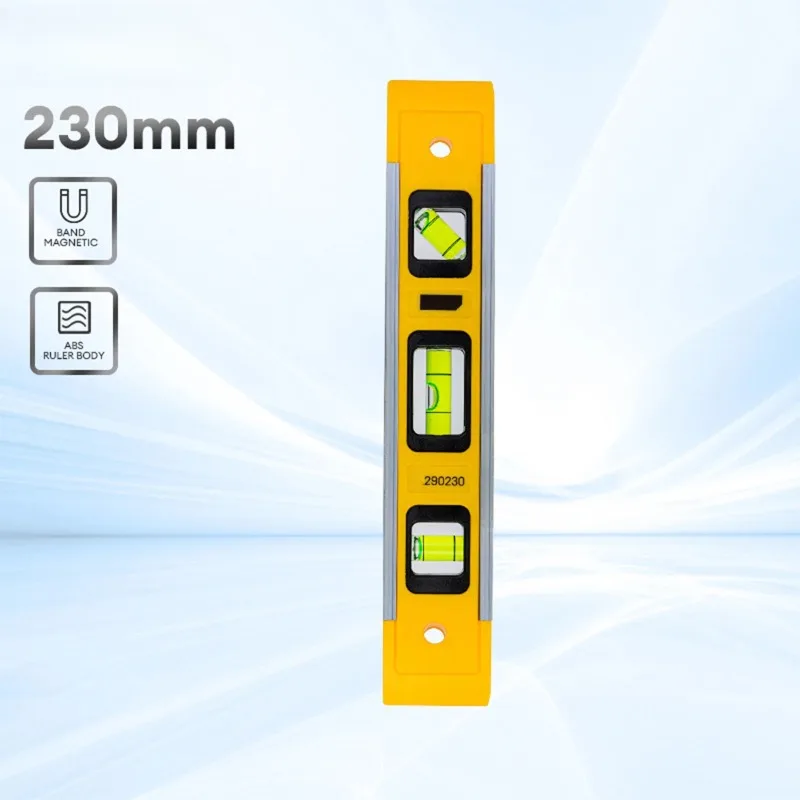 

BIESUO 9 Inch Torpedo Level, Magnetic Box Level with 45°/90°/180° Bubbles, Shock Resistant Bubble Level Tool for Measuring