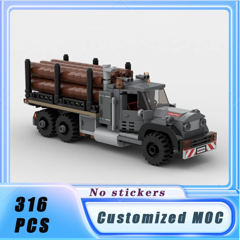 City Vehicle Series Vintage Logging Truck Building Blocks Model Bricks Display Collection Children's Toys Gifts 316PCS