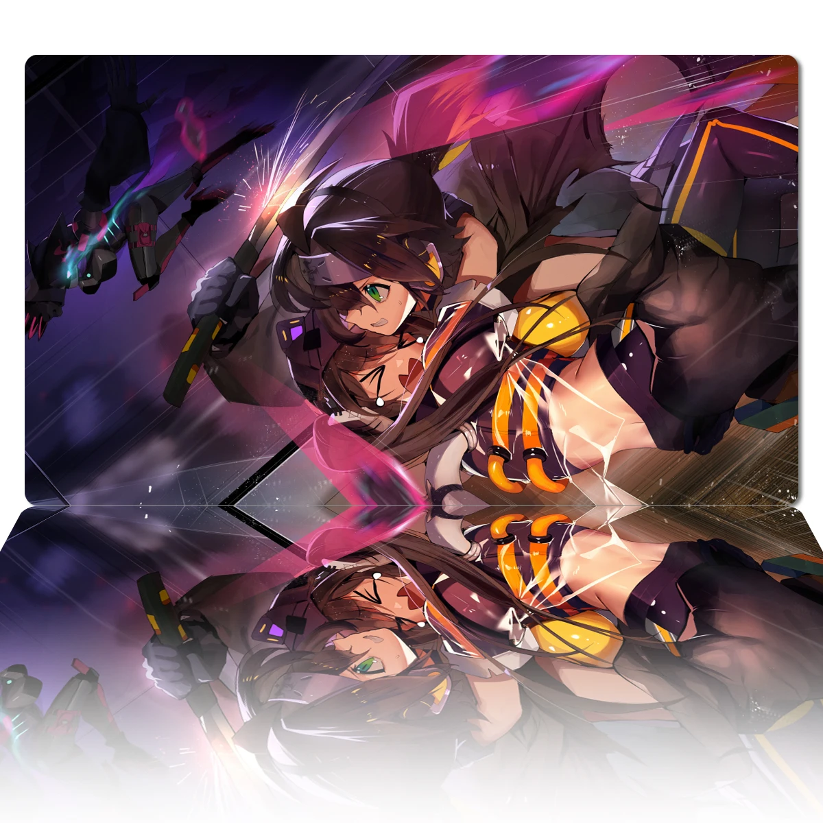 YuGiOh S-Force Rappa Chiyomaru Playmat I:P Masquerena Mat TCG CCG Trading Card Game Mat Anti-slip Mouse Pad Free Bag 600x350x2mm