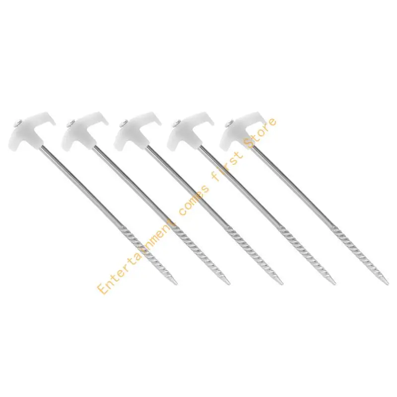 

55KD 5Pcs Heavy Duty Beach Tent Peg with Luminously Head Canopies Stake Tent Stake