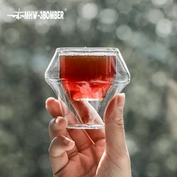 MHW-3BOMBER Double Wall Glass Cups Anti-scald Reusable Tea Mug Clear Espresso Shot Glass Wine Cup Bar Kitchen Coffee Accessories