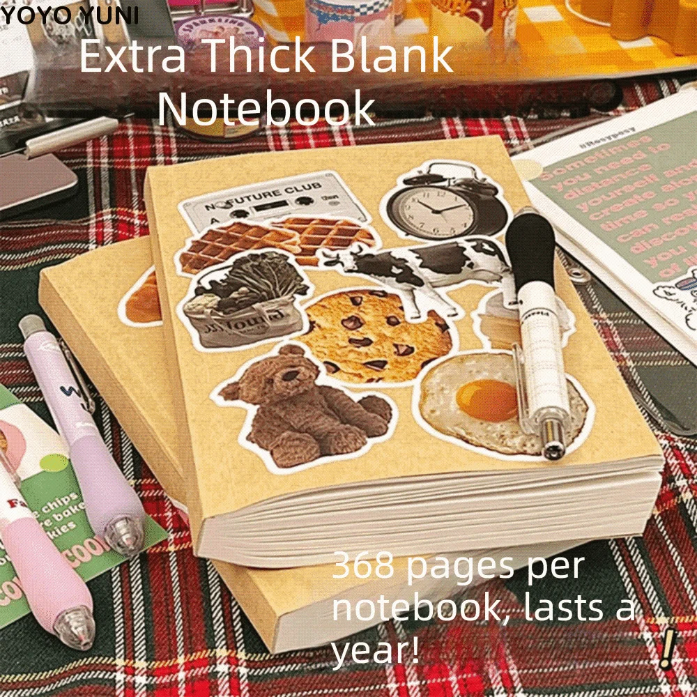 Extra-Thick Blank Notebook Blank Pages High Appearance Level Extra-Thick Notebook Practical Design Indie Style
