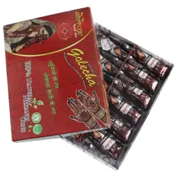 12 Stuks Natuurlijke Indian Henna Tattoo Inkt Zwart Mehndi Pasta Kegels Crème Body Tijdelijke Kunst Sticker Mehndi Body Oganic Paint