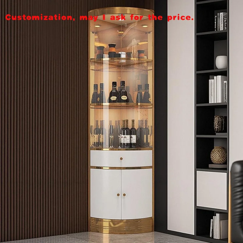 

custom.2026 High-End Glass Wine Cabinet New Style Country Garden Display Home Hotel Wall Corner Living Room Furnitu