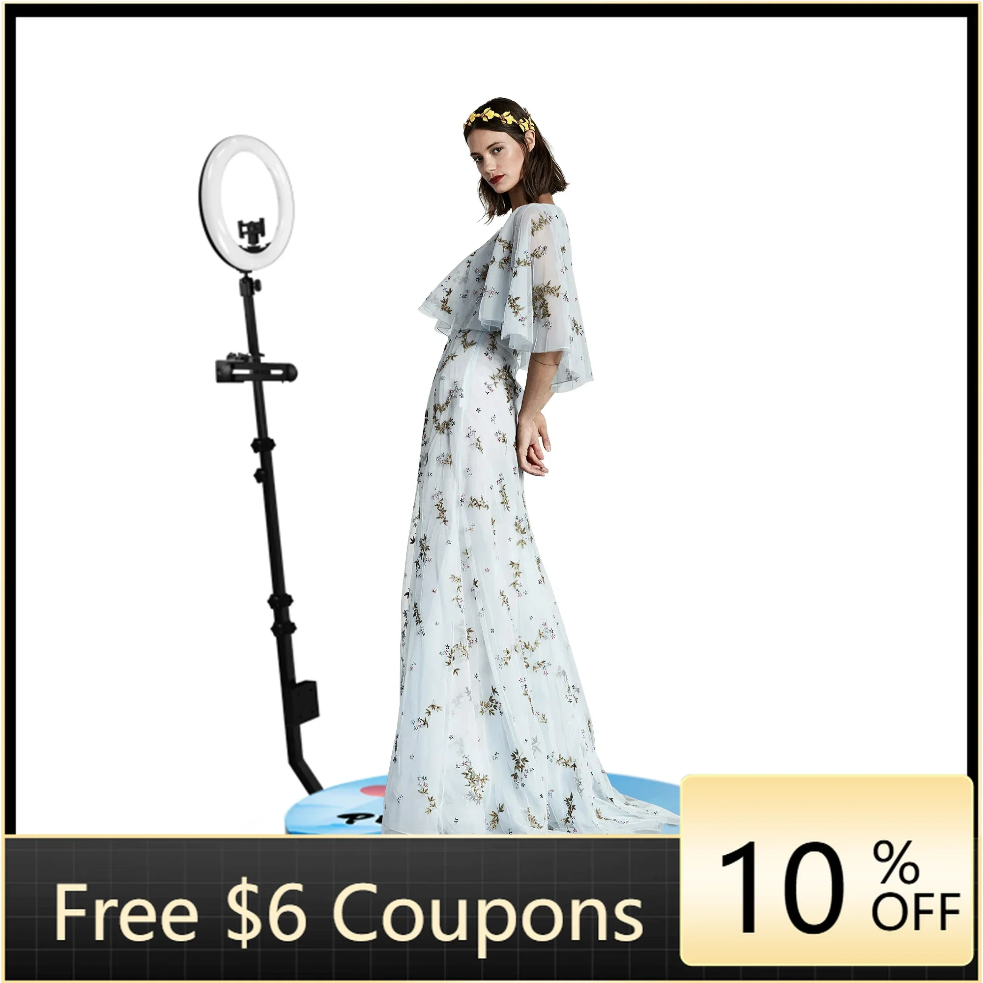 

DZ WJW CJM Advanced customized products 80cm Hot sale Automatic adjustable 360 degree photo video booth Selfie ipad 360