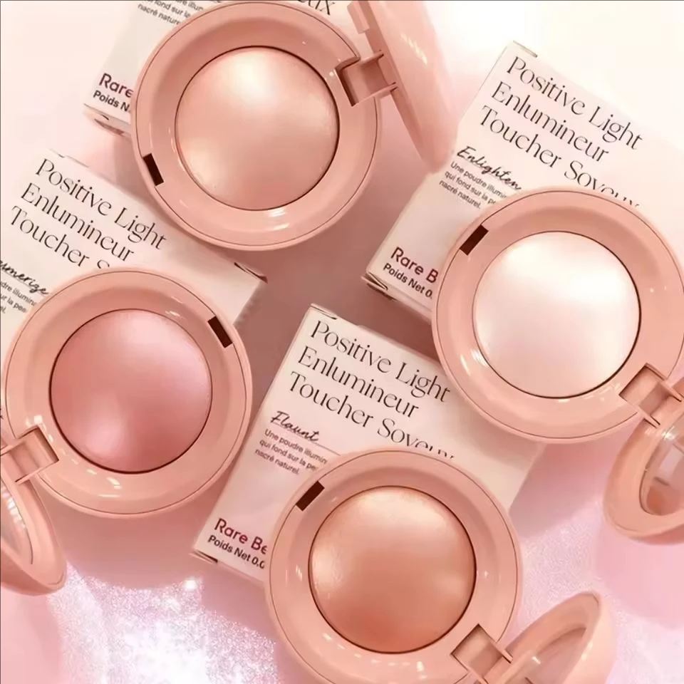 Fashion Rare Beauty Positive Light Silky Touch Highlighter Palette Illuminator Palette Natural Shimmer Oil Control Powder Makeup