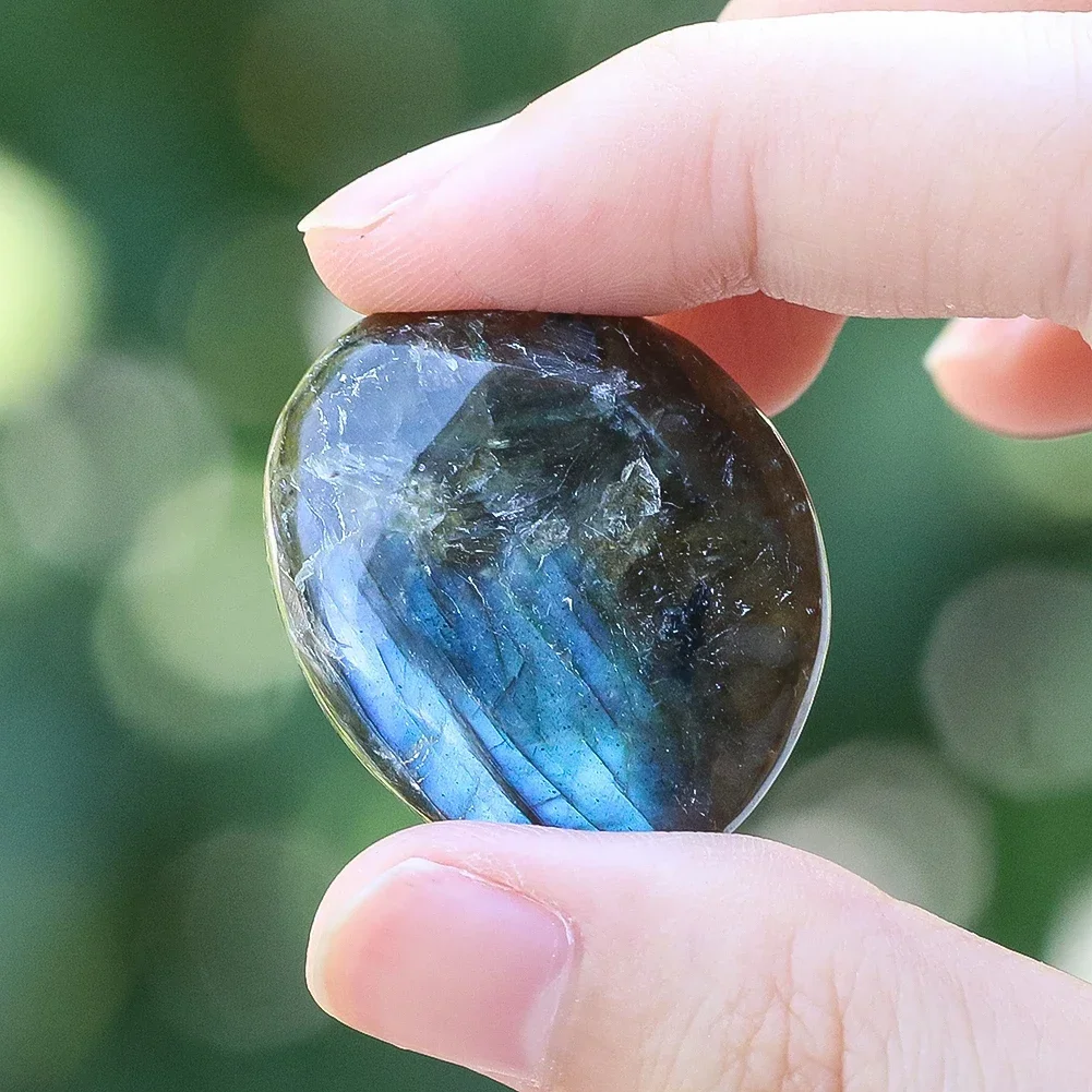 Natural Elongated Labradorite Raw Stone Large Polished Blue Moonstone Home Desktop Office Play and Arppreciate Decoration