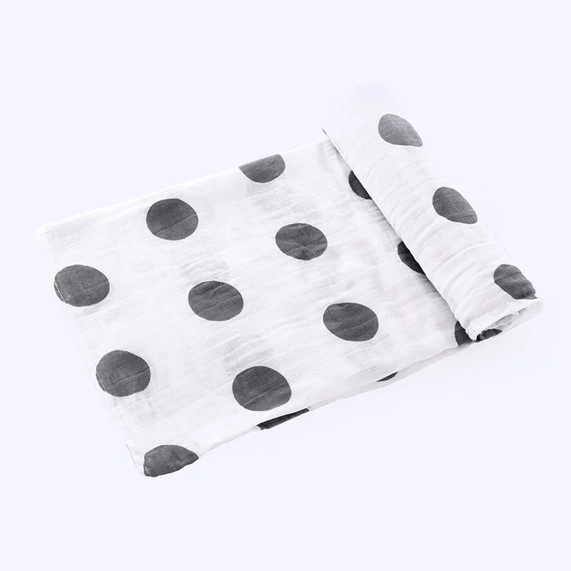 Baby cotton cartoon printed muslin blanket for children soft and comfortable 120*110cm