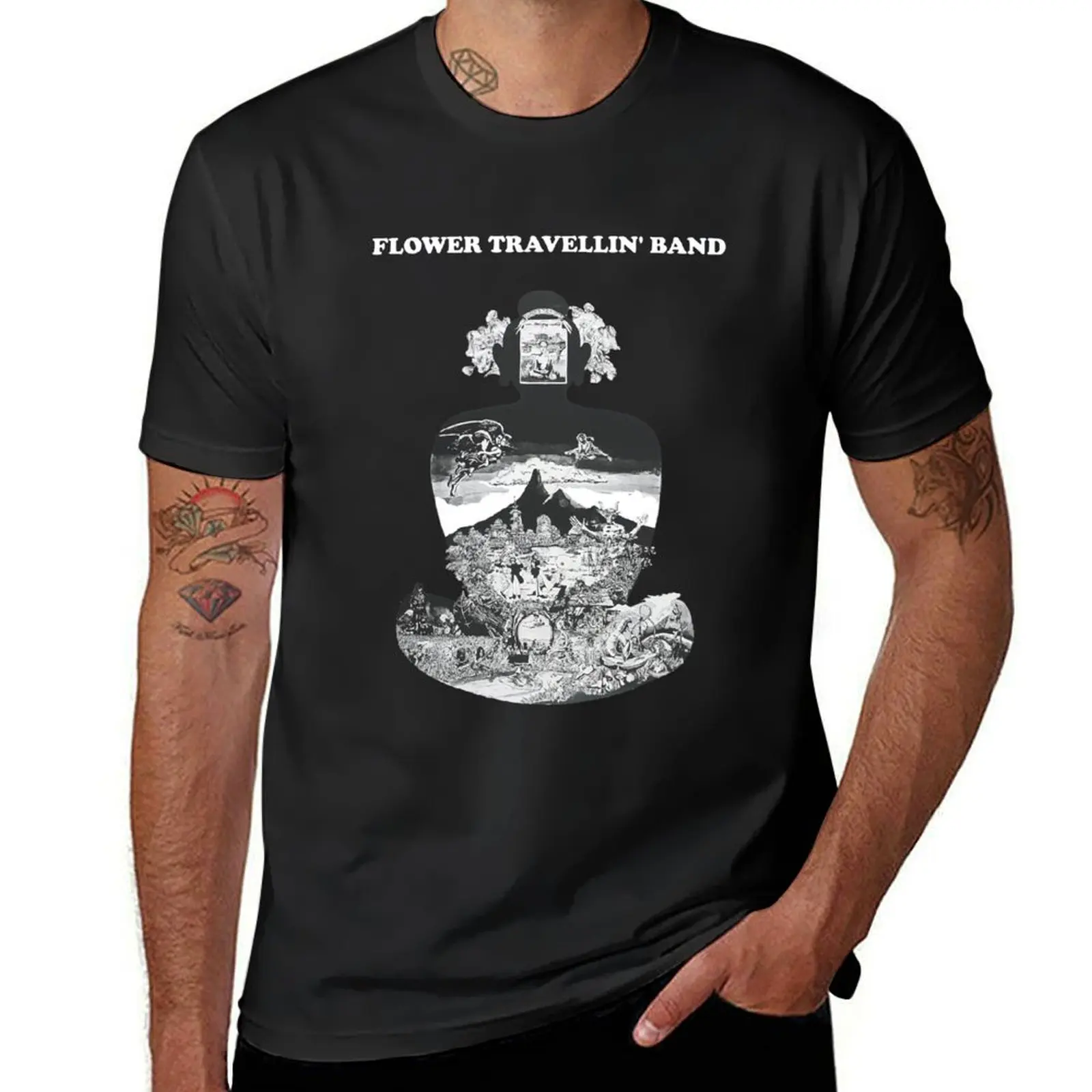 

Flower Travellin Band T-Shirt funnys customs sweat graphics mens t shirt graphic