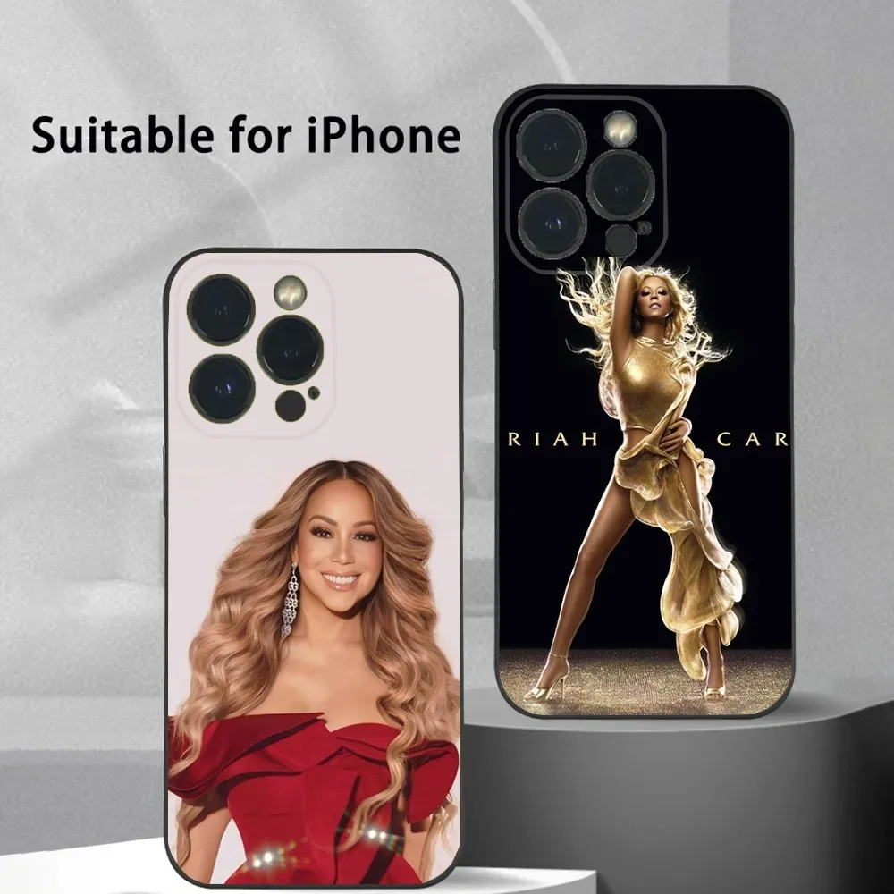

Singer Mariah Carey Phone Case For iPhone 16 15 14 13 12 11 Plus,Pro Max,XS,X,XR,SE,Mini,8,7 Soft Silicone Black Cover