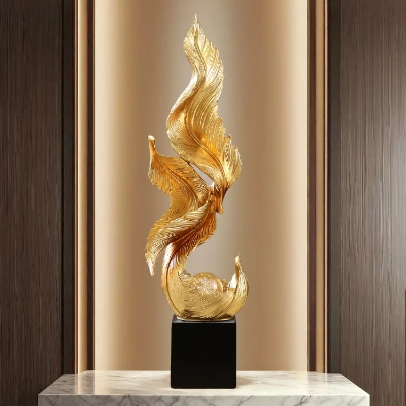 Sculpture Decoration Living Room Entrance,TV,Wine Cabinet,Vertical Height,Artistic Creativity,Feather Ornaments Gifts