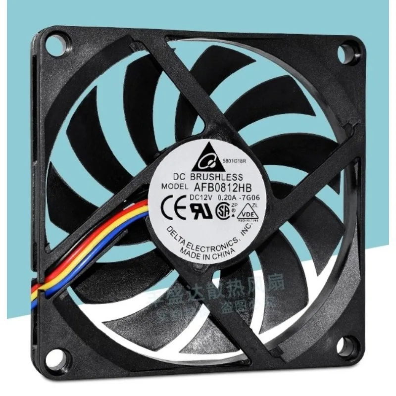 

Новый вентилятор-кулер для Delta AFB0812HB 8010 12 В 0,2 А двухрядный охлаждающий вентилятор с шарикоподшипником 80*80*10 мм