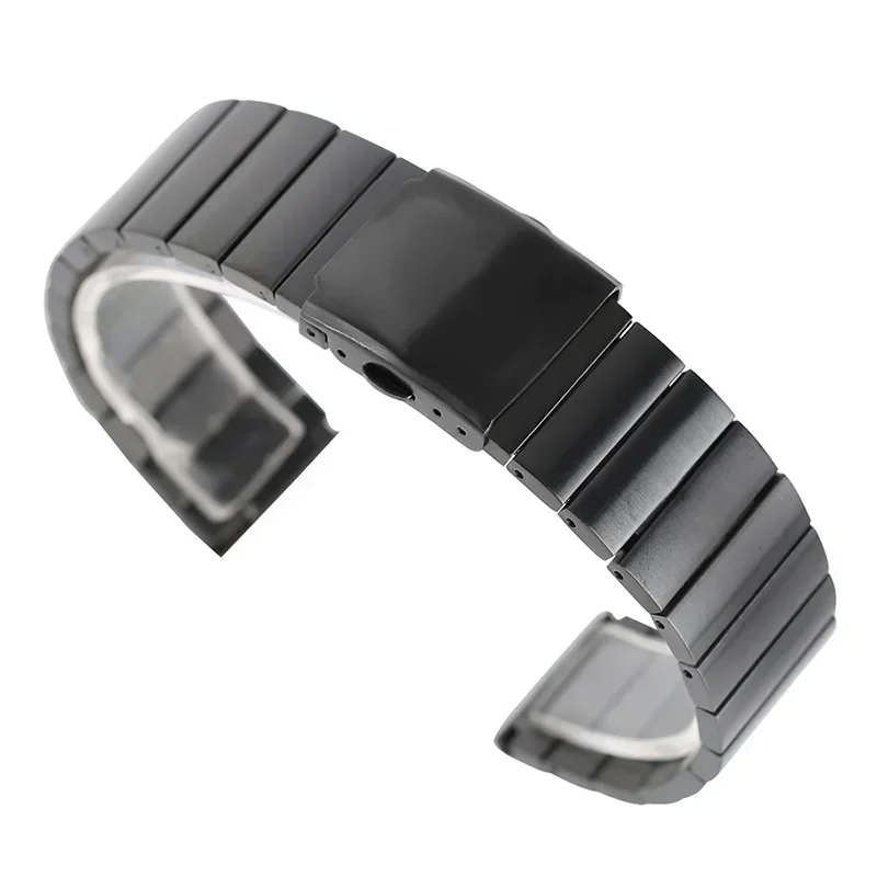 18/20/22/24mm Fashion Stainless Steel Wristwatch Band Adjustable Watch Straps Metal Bangle Solid Link Bracelet +2 Spring Bars