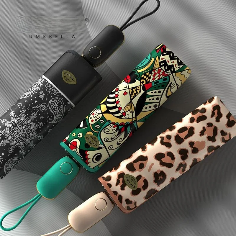 

Olcyat Creative Auatic Umbrella Portable Bla Glue UV Protection Sunade Umbrella for Sunny And Rainy Days Cact Sunsc...