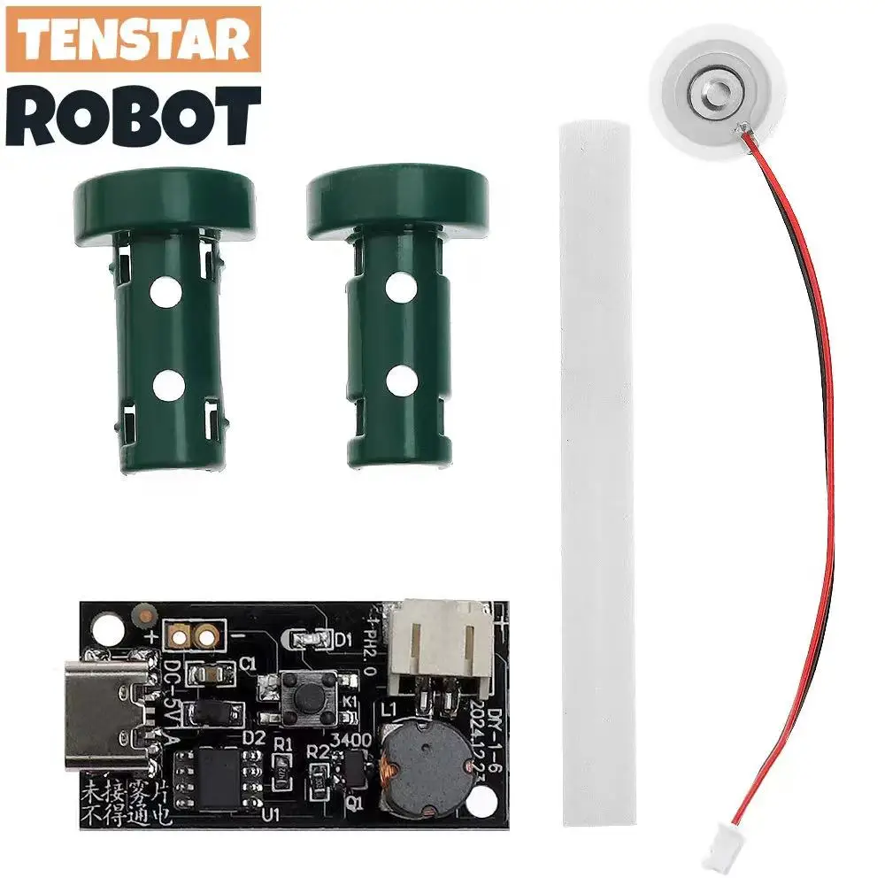 TENSTAR Mini-Luftbefeuchter DIY-Kits TYPE-C USB DC5V Nebelhersteller und Treiberplatine Fogger Zerstäubungsfolie Zerstäuberfolie