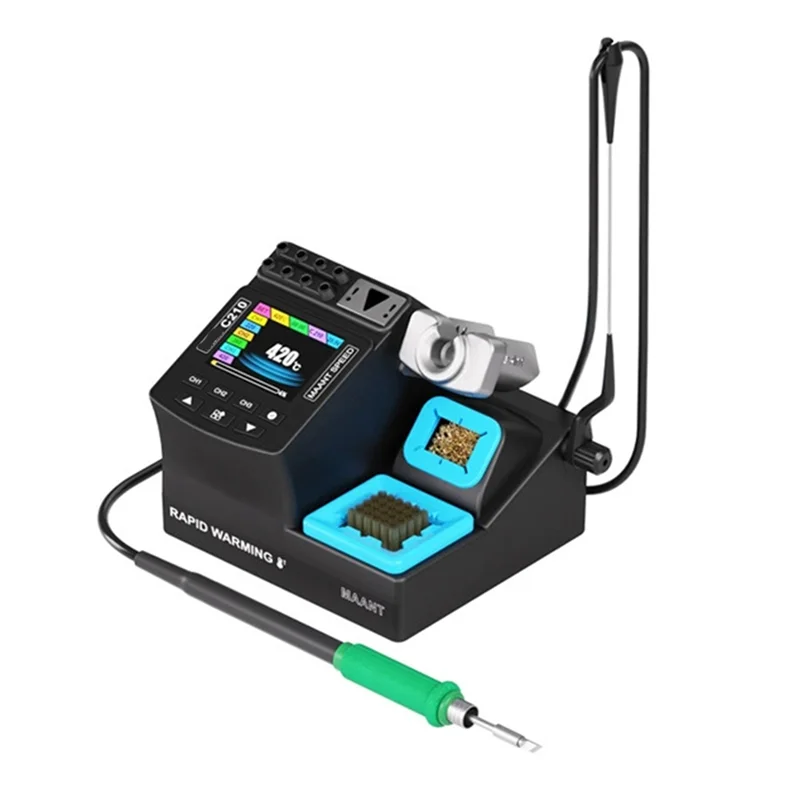 BYBS-Digital Soldering Station C210 200W Adjustable Temperature Range 60 To 460° Screen For Handle Repair With Color Display