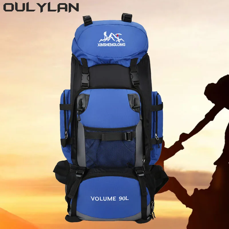 

OULYLAN 90L Waterproof Cycling Camouflage Men Large Capacity Outdoor Waterproof Backpacks Travel Luggage Bag High-Capacity