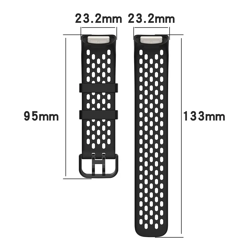 Replacement Band For Fitbit Charge 5 6 Band Silicone Breathable Wristband For Fitbit Charge 5 6 Smart Watch Wrist Strap