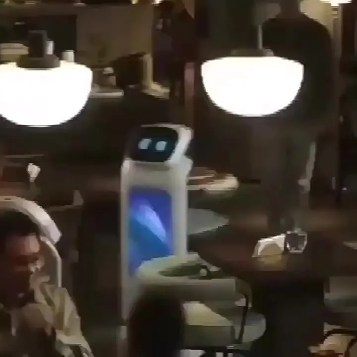 روبوت توصيل الطعام الذكي لمطعم الفندق، توصيل الطعام الأوتوماتيكي بالكامل، خدمة النادل