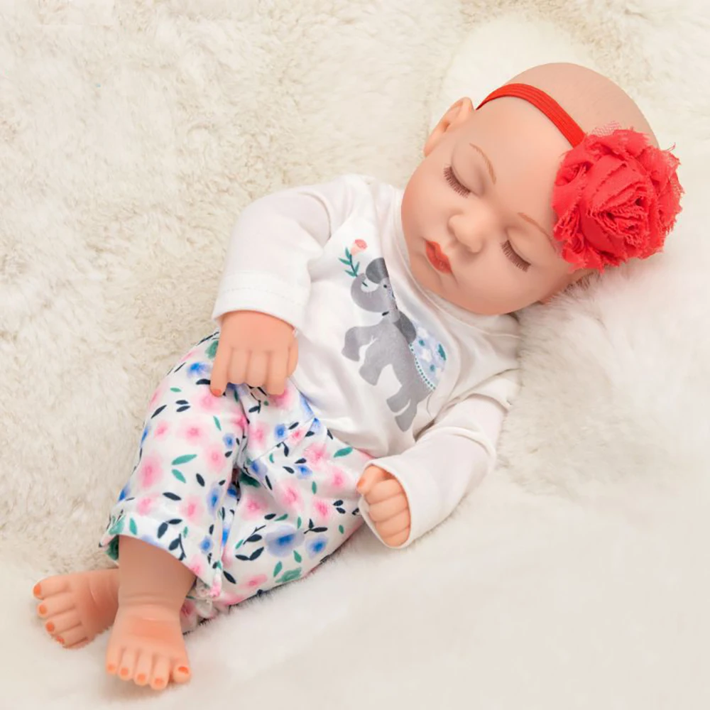 cute  reborn dolls baby doll child  simulated  12 inch soft body cloth for girls christmas toys gift sleeping action figure