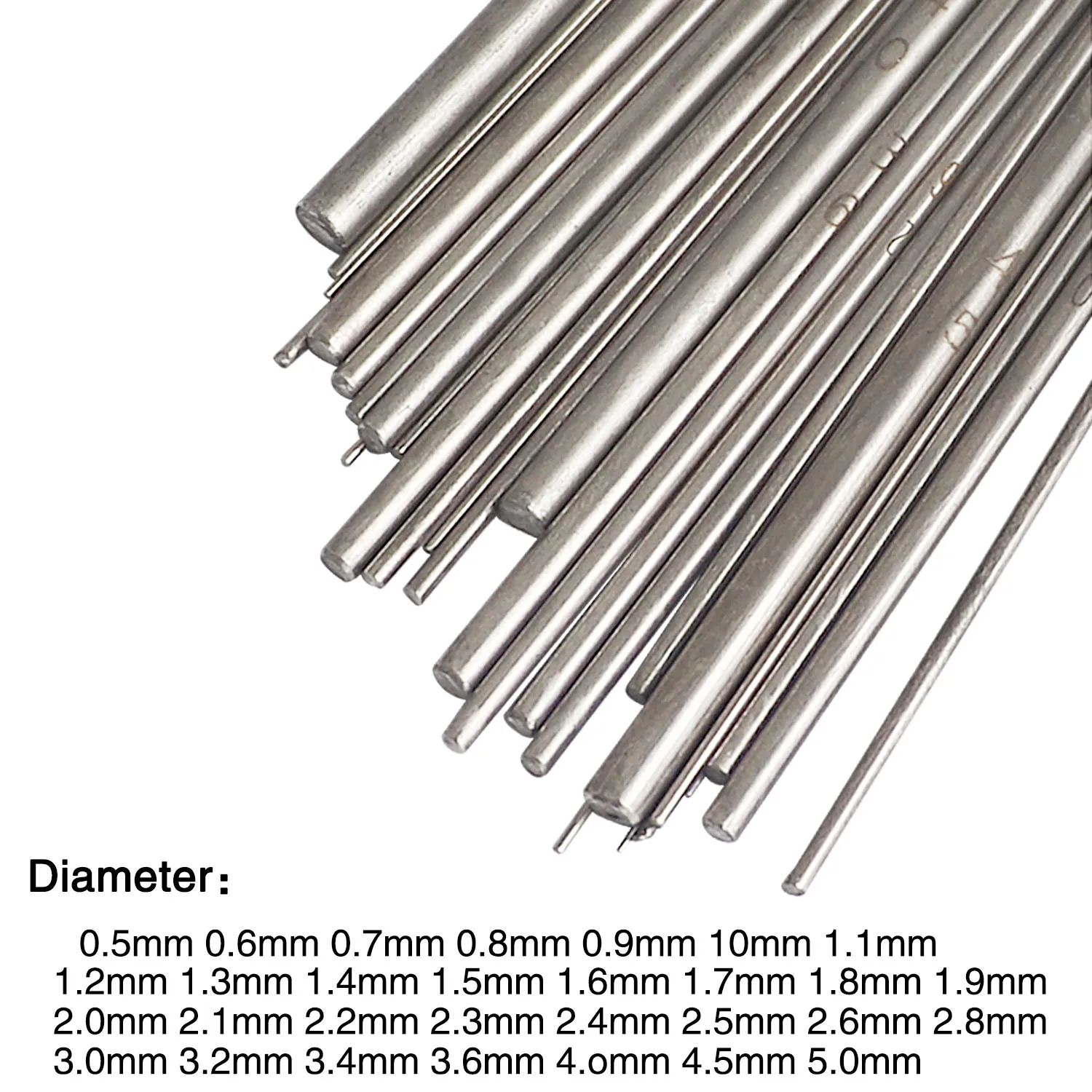 Imagem -05 - Solid Wire Core Stick Roll Mandrel Ferramentas de Fabricação de Jóias Ouro Aço Inoxidável Hastes Formadoras de Bobinas Ocas 30 Pcs Set