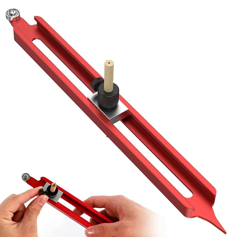 Contour Gauge Scribe Tool, Precise Profile Scribing Ruler With Adjustable Pencil Holder, Woodworking Edge Corner Gauge