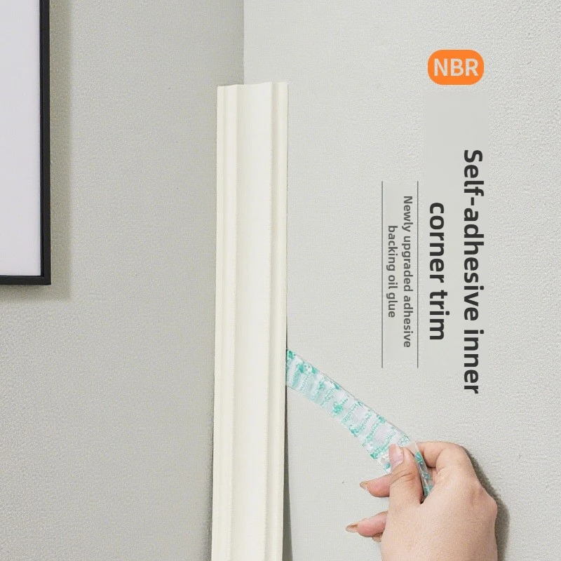 Peel & Stick Wall Corner Guard Floor Edge Trim Self-Adhesive for Ceiling Cove Baseboard Seamless Finish Home Renovator