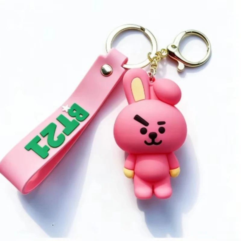 @BT21 Koya RJ Shooky Cooky Tata Chimmy Mang Keychain Creative High-quality Anime Cartoon Figure Model Car Backpack Keychain - view 6