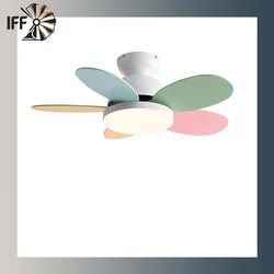 IFF 42 inch Modern LED Ceiling Fan with Remote Control for Children's Room, Low Profile Fan with Light