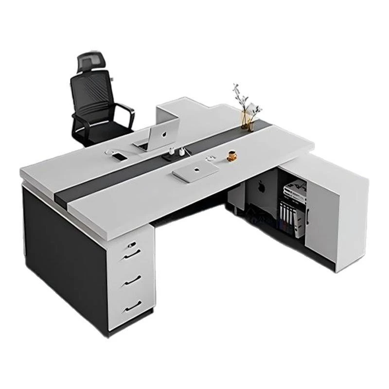 

Desk double face-to-face manager room modern boss table and chair combination financial computer table two-person integration