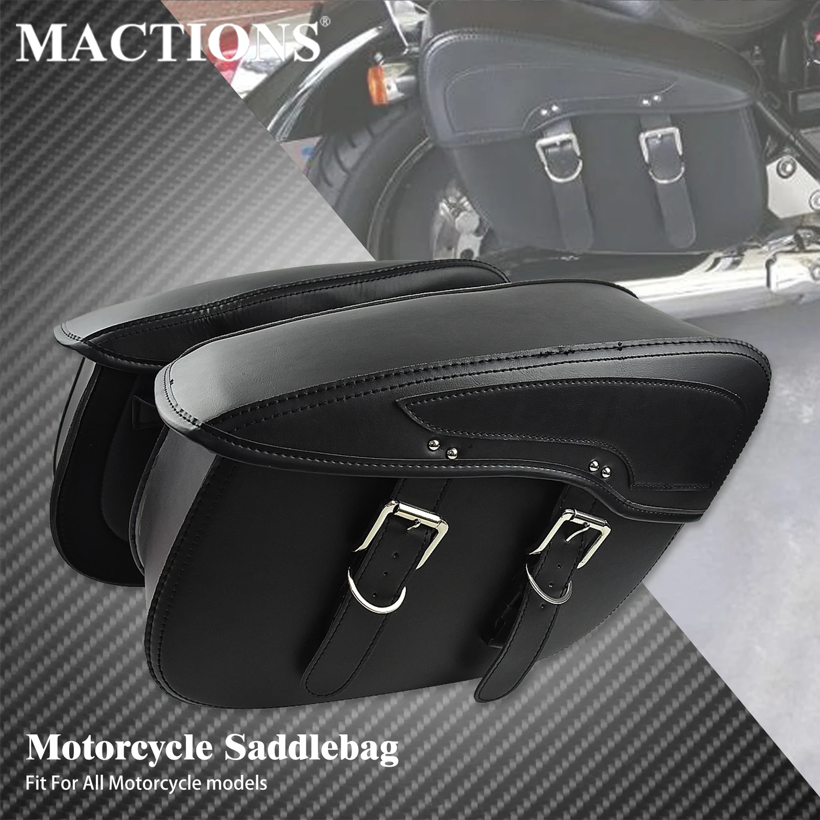 

2X Motorcycle Saddlebag Leather Luggage Saddle Bags Outdoor Side Bag For Harley Sportster XL 883 XL 1200 Touring Dyna Softail FL