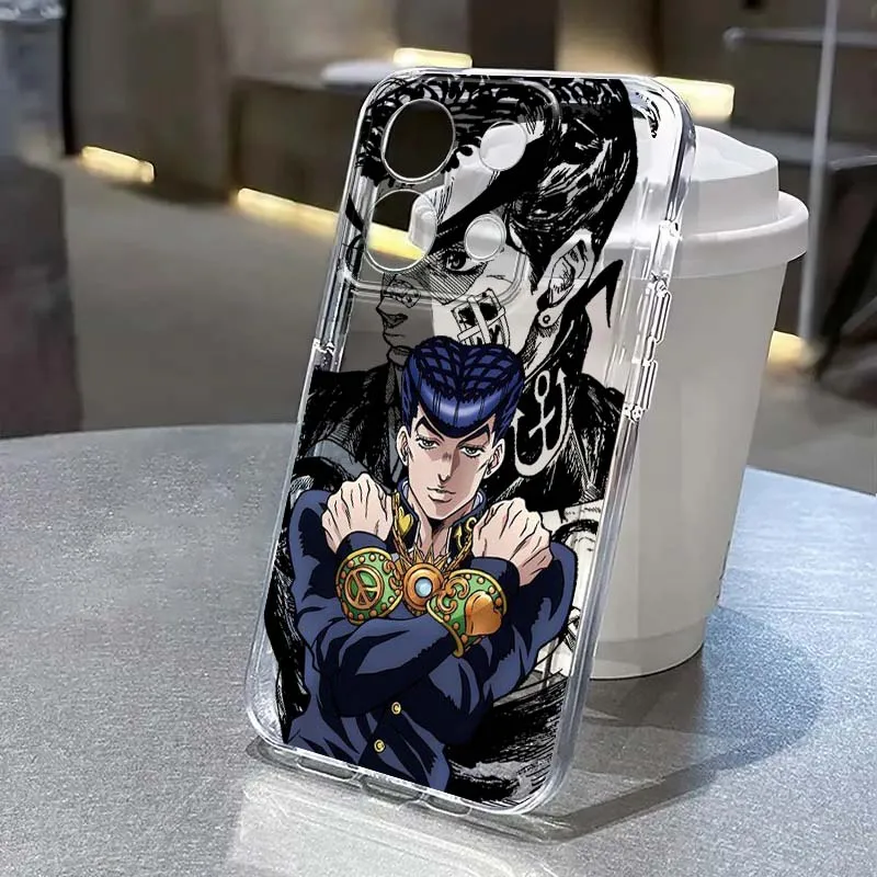 

Anime JoJo Bizarre Adventure For Xiaomi Poco X5 X6 X7 F7 F6 F5 F4 M6 M8 C85 Redmi 15C 12 Pro Ultra 5G Transparent Phone Case