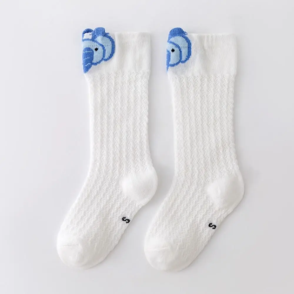 

6 пар милых детских носков с мультяшными животными, сетчатые, хлопковые, выше колена, для малышей