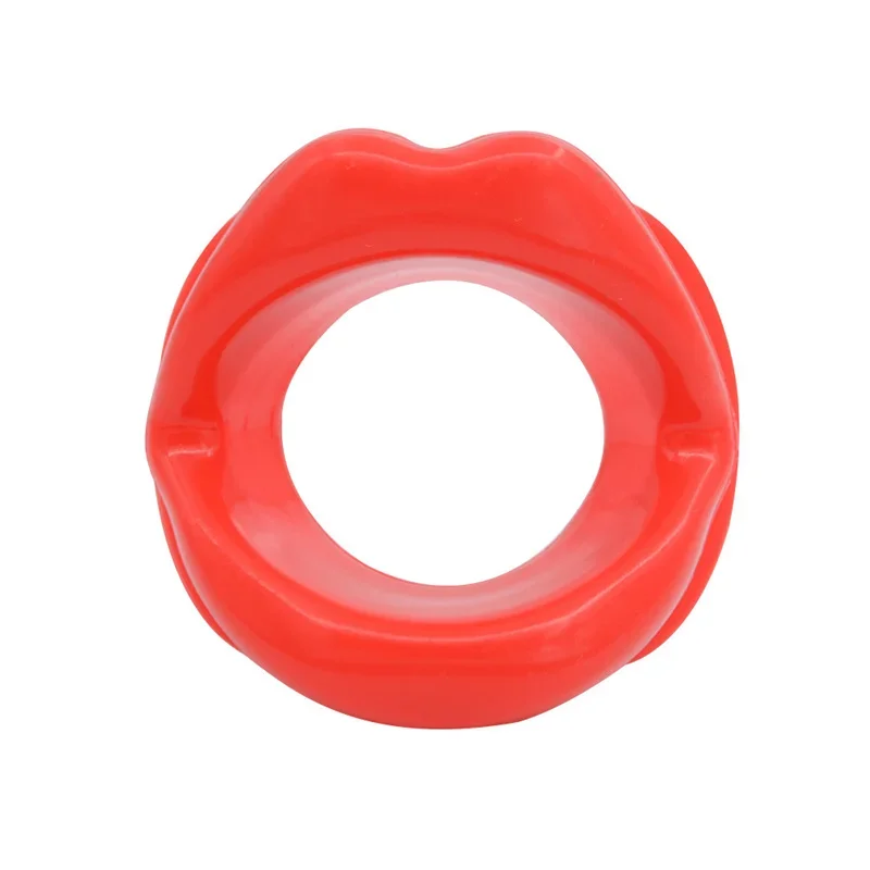 Silicone boca aberta gag para adultos fetiche oral bondage boca plug lábios forma erótica fixação oral o anel dilatador