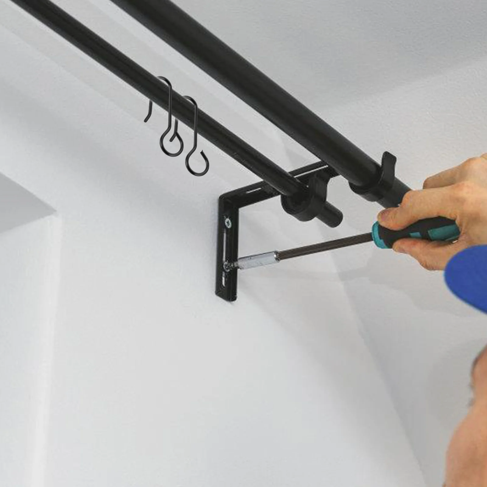 

100 Pcs Hook up Curtain Holdbacks Hooks Ceiling Track Shower Accessories Ring Sliding Glider