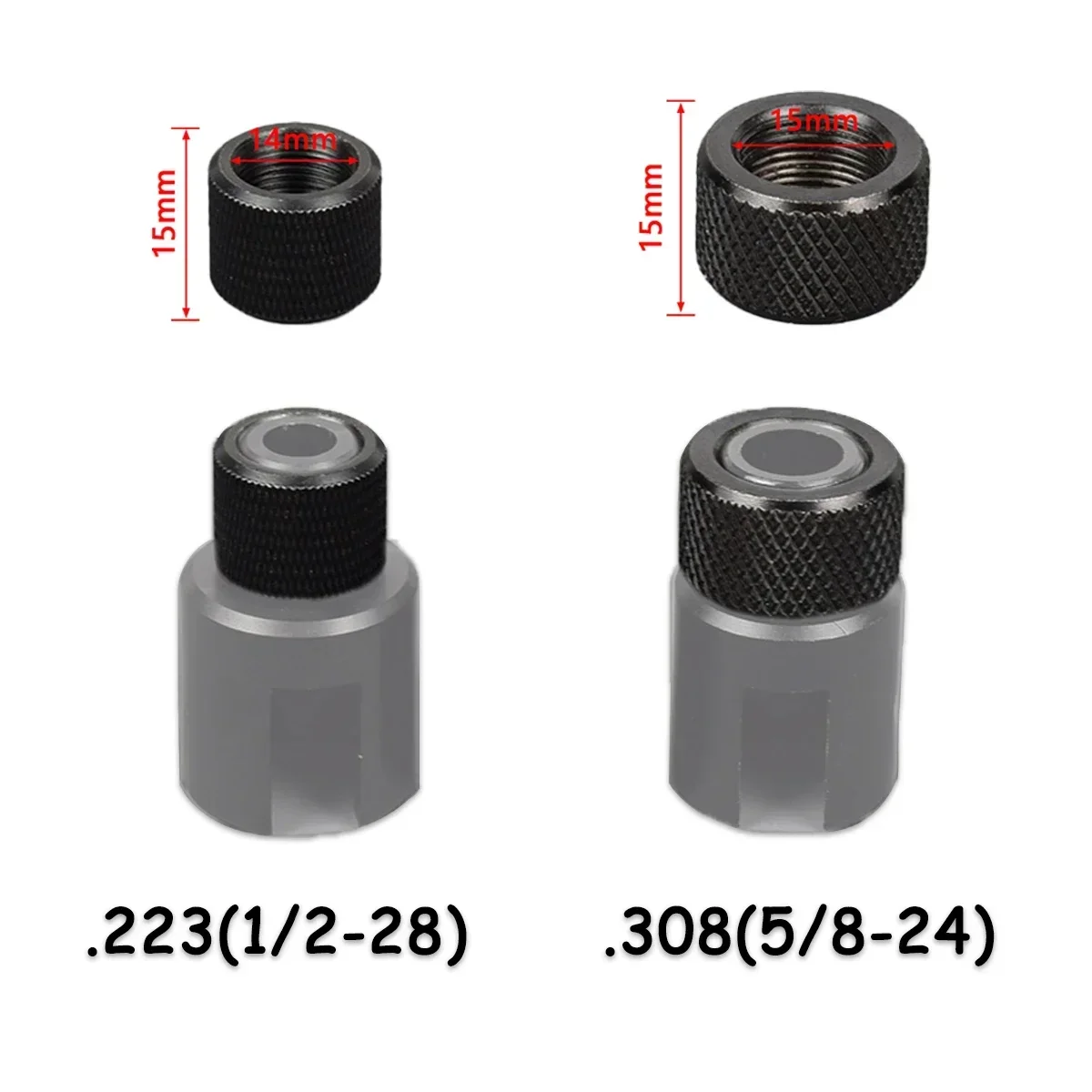 Śruby 1/2-28 5/8-24 Gwint końcowy lufy stalowej.223.308 Adapter hamulca kagańca do Ruger 1022 10/22 Śruba z nakrętką zabezpieczającą lufy