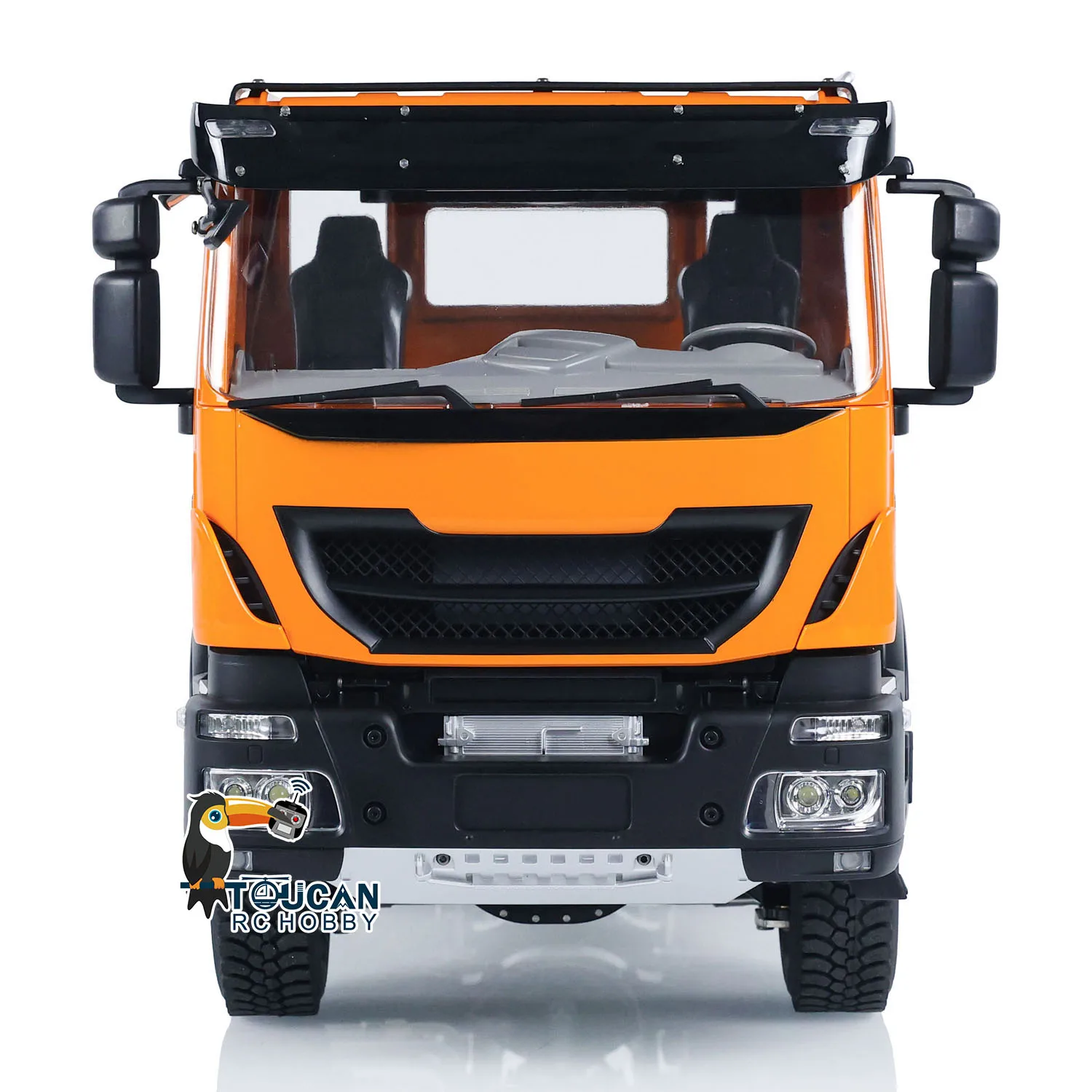 Giocattoli 6x6 1/14 RC Trattore Camion Telaio in metallo Trasmissione a 2 velocità Controllata Verniciata Modello di auto assemblato Suoni Luci TH23192